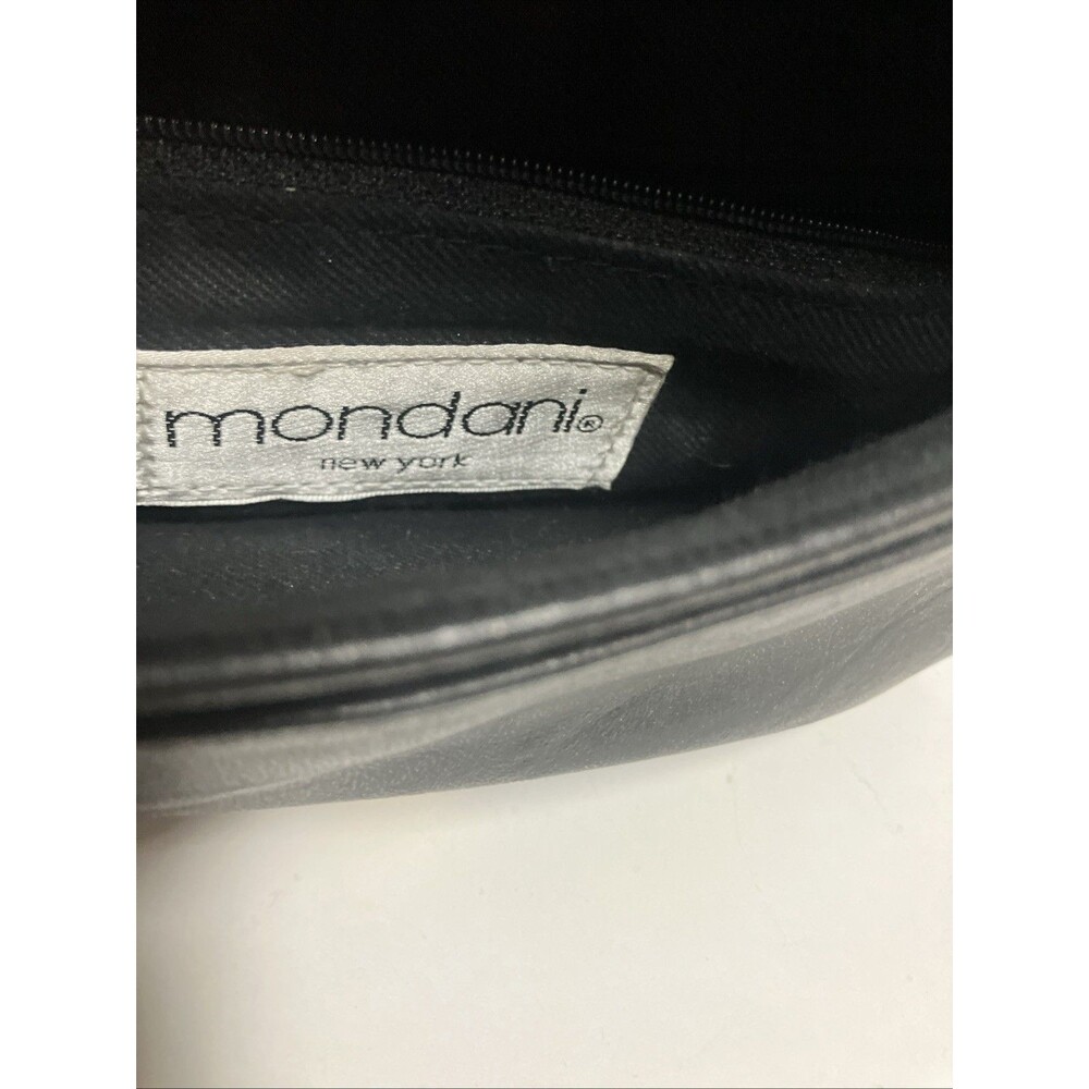 Mondani New York Faux Leather Shoulder Bag Brown Black Flap Purse - Picture 9 of 12